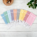 Turkish Cotton-Bamboo Hand Towel With Tassels Oversized Soft Absorbent BandsCo Straps