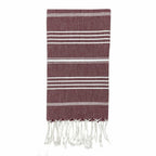 Turkish Cotton Hand Towel 36x22 Quick-Dry Absorbent Kitchen Bathroom With Fringe, 6 Colors