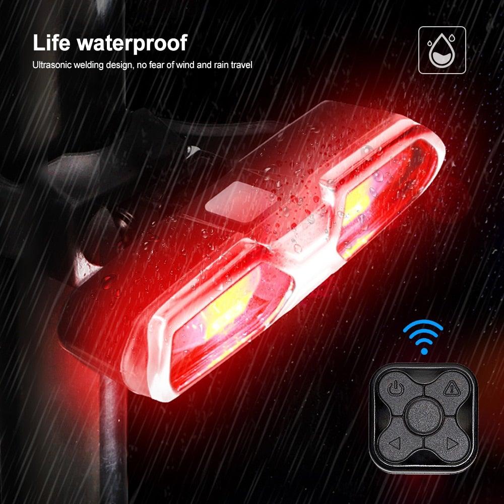 Turn Signals For Bicycle Light Bicycle Taillight Led Light With USB Charging Bicycle Lighting Safety Warning Brake Light Remote Control Bike Rear Light Back USB Rechargeable Safety Warning Cycling Light Fits On Any Road Bicycle Stevvex