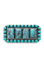 Turquoise Stone Stretch Double Knuckle Ring Adjustable