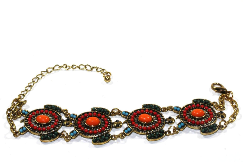 Turtle Bead Bracelet Colorful Drop Charm Summer Jewelry