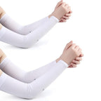 Two Pairs Of Arm Sleeve Sunscreen Cuff Arm Sleeves UV Sun Protect Anti-Slip Summer Men Women Gloves Summer Arm Sleeves Cover Unisex Cooling Sleeves Sports Workout Outdoor Sleeves