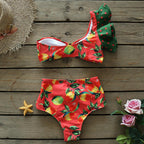 Two-Pieces Women  Push-Up Padded Bra Ruffles Bandage Bikini Set Swimsuit  Women's Bathing Suits Ruffles Flounce Bikini Sets Low Rise Two Piece Swimsuit Swimwear Bathing Suit Beachwear Stevvex