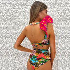 Two-Pieces Women  Push-Up Padded Bra Ruffles Bandage Bikini Set Swimsuit  Women's Bathing Suits Ruffles Flounce Bikini Sets Low Rise Two Piece Swimsuit Swimwear Bathing Suit Beachwear Stevvex