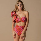 Two-Pieces Women  Push-Up Padded Bra Ruffles Bandage Bikini Set Swimsuit  Women's Bathing Suits Ruffles Flounce Bikini Sets Low Rise Two Piece Swimsuit Swimwear Bathing Suit Beachwear Stevvex