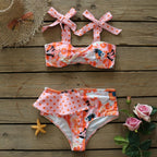 Two-Pieces Women  Push-Up Padded Bra Ruffles Bandage Bikini Set Swimsuit  Women's Bathing Suits Ruffles Flounce Bikini Sets Low Rise Two Piece Swimsuit Swimwear Bathing Suit Beachwear Stevvex