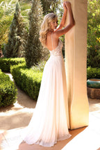 A-Line Chiffon Bridal Gown Purplish Diva