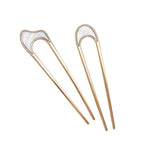 U Shape Hair Sticks Women Hairclip Simplicity Colorful Girls Hairpins Hair Sticks Hair Accessories Headwear French Hair Pin Hairstyle Chignon for Women Stevvex