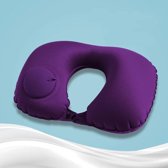 U-Shape Travel Pillow For Airplane Inflatable Neck Pillow Travel Accessories Comfortable Sleep Pillows Travel Accessories Comfortable Sleep Pillows Inflatable Neck Pillow Inflatable U Shaped Travel Pillow Car Head Neck Rest Air Cushion For Travel Stevvex