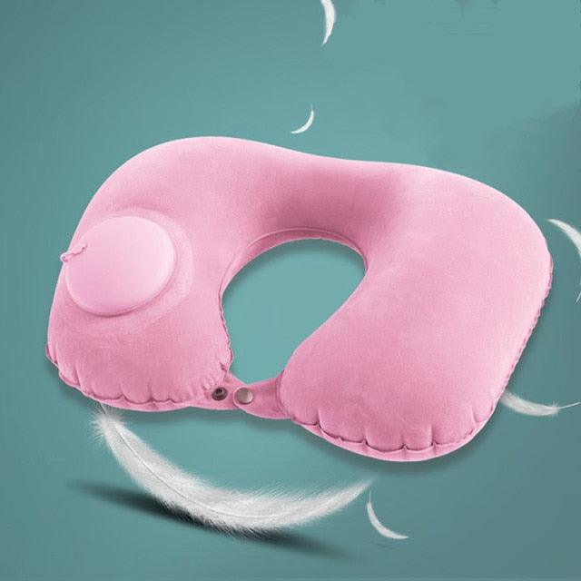 U-Shape Travel Pillow For Airplane Inflatable Neck Pillow Travel Accessories Comfortable Sleep Pillows Travel Accessories Comfortable Sleep Pillows Inflatable Neck Pillow Inflatable U Shaped Travel Pillow Car Head Neck Rest Air Cushion For Travel Stevvex