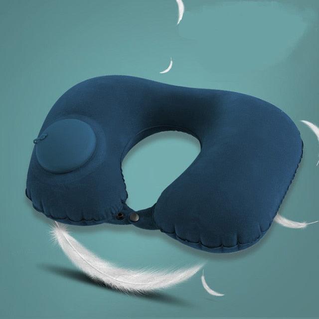U-Shape Travel Pillow For Airplane Inflatable Neck Pillow Travel Accessories Comfortable Sleep Pillows Travel Accessories Comfortable Sleep Pillows Inflatable Neck Pillow Inflatable U Shaped Travel Pillow Car Head Neck Rest Air Cushion For Travel Stevvex