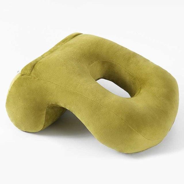 U-Shaped Desk Nap Pillow Neck Supporter Seat Cushion Headrest Travel Airplane Nap Pad  with Arm Rest Travel Pillow for Neck and Head  Comfort for Airplane Car and Desk Memory Foam Neck Pillow, Travel Pillow for Airplanes Car Camping Office School Stevvex