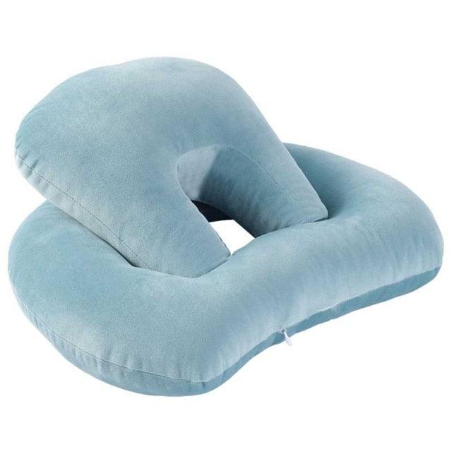 U-Shaped Desk Nap Pillow Neck Supporter Seat Cushion Headrest Travel Airplane Nap Pad  with Arm Rest Travel Pillow for Neck and Head  Comfort for Airplane Car and Desk Memory Foam Neck Pillow, Travel Pillow for Airplanes Car Camping Office School Stevvex