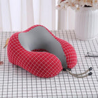 U-Shaped Magnetic Head Pillow Neck Pillow Memory Foam Padding Airplane Travel Office Lunch Break Car Hug Memory Foam Travel Pillow Neck Pillow Ideal for Airplane Travel Comfortable and Lightweight Improved Support Design Neck Pillow Stevvex