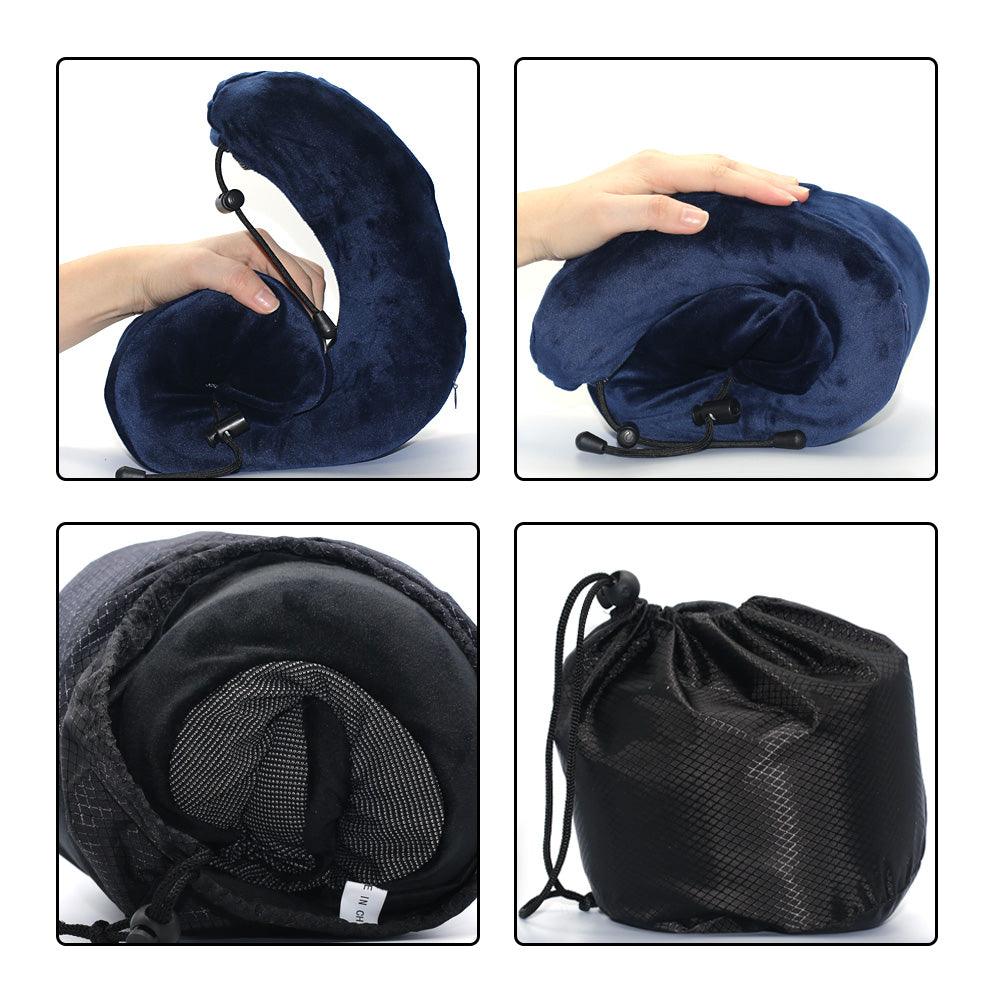 U Shaped Memory Foam Neck Pillows Soft Travel Pillow Massage Neck Pillow Sleeping Airplane Pillow Cervical Healthcare Bedding Outdoor Neck Support Pillow Headrest Travel Folding Slow Rebound Journey Trip Cushion Memory Foam Travel Pillow Neck Pillow Stevvex