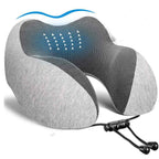 U Shaped Memory Foam Neck Pillows Soft Travel Pillow Massage Neck Pillow Sleeping Airplane Pillow Cervical Healthcare Bedding Outdoor Neck Support Pillow Headrest Travel Folding Slow Rebound Journey Trip Cushion Memory Foam Travel Pillow Neck Pillow Stevvex