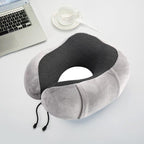 U Shaped Memory Foam Neck Pillows Soft Travel Pillow Massage Neck Pillow Sleeping Airplane Pillow Cervical Healthcare Bedding Outdoor Neck Support Pillow Headrest Travel Folding Slow Rebound Journey Trip Cushion Memory Foam Travel Pillow Neck Pillow Stevvex