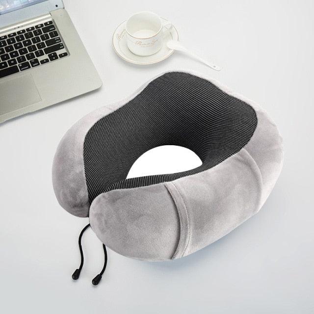 U Shaped Memory Foam Neck Pillows Soft Travel Pillow Massage Neck Pillow Sleeping Airplane Pillow Cervical Healthcare Bedding Outdoor Neck Support Pillow Headrest Travel Folding Slow Rebound Journey Trip Cushion Memory Foam Travel Pillow Neck Pillow Stevvex
