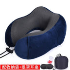 U Shaped Memory Foam Neck Pillows Soft Travel Pillow Massage Neck Pillow Sleeping Airplane Pillow Cervical Healthcare Bedding Outdoor Neck Support Pillow Headrest Travel Folding Slow Rebound Journey Trip Cushion Memory Foam Travel Pillow Neck Pillow Stevvex