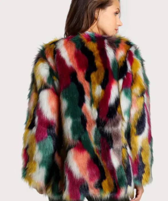 Women Color Fur Coats Pi-Mart