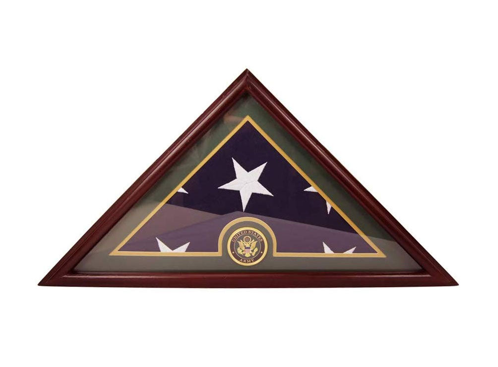 Army Flag Display Case Box, 5x9 Burial - Funeral The Military Gift Store