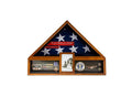 Military Veteran Flag and Medal Display Case - Shadow Box, 5' x 9 1/2' casket flag The Military Gift Store