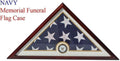 Navy Flag Display Case Box, 5x9 Burial - Funeral - Veteran Flag Elegant Display The Military Gift Store