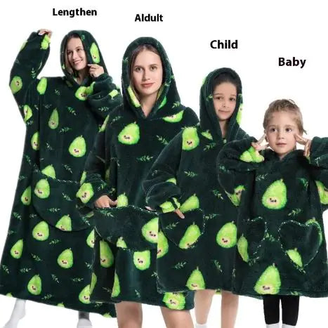 Lazy Blanket Hoodie Family Party Gift Pi-Mart