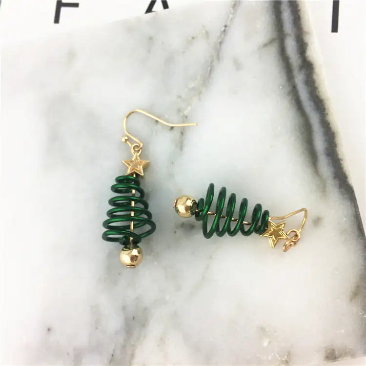Christmas Earrings Tree Star DIY Earrings Lootquake LLC