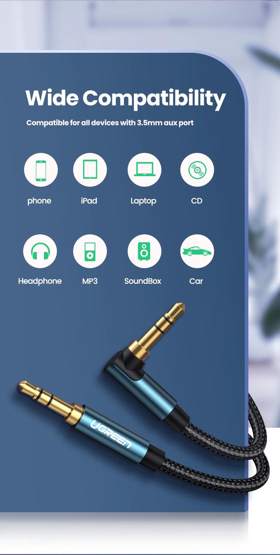 HI-FI 3.5mm Aux Cable Male to Male Audio Jack Cable For Car Headphone Mobile Phone Stevvex