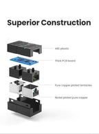 Elegant Small RJ45 Network Coupler Connector Cat7/6/5e Ethernet Adapter 8P8C Network Extender Extension Cable For Ethernet Cable Adapter Female To Female Black Stevvex
