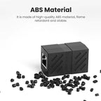 Elegant Small RJ45 Network Coupler Connector Cat7/6/5e Ethernet Adapter 8P8C Network Extender Extension Cable For Ethernet Cable Adapter Female To Female Black Stevvex