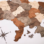 Wooden Map of Ukraine Multicolor Enjoy The Wood