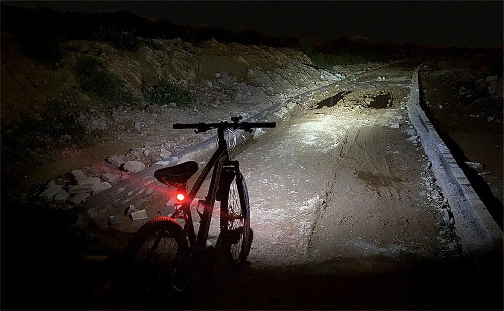 Ultra Bright Bicycle Light USB Rechargeable LED Bike Headlight Waterproof Bike Flashlight USB Rechargeable Bike Lights Front And Back 8 LED Bicycle Lights Front 5 Light Modes 15-30 Hours Working Time Stevvex