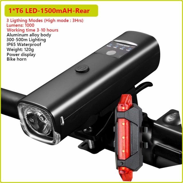 Ultra Bright Bicycle Light USB Rechargeable LED Bike Headlight Waterproof Bike Flashlight USB Rechargeable Bike Lights Front And Back 8 LED Bicycle Lights Front 5 Light Modes 15-30 Hours Working Time Stevvex