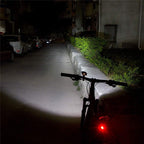 Ultra Bright Bicycle Light USB Rechargeable LED Bike Headlight Waterproof Bike Flashlight USB Rechargeable Bike Lights Front And Back 8 LED Bicycle Lights Front 5 Light Modes 15-30 Hours Working Time Stevvex