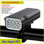 Ultra Bright Bicycle Light USB Rechargeable LED Bike Headlight Waterproof Bike Flashlight USB Rechargeable Bike Lights Front And Back 8 LED Bicycle Lights Front 5 Light Modes 15-30 Hours Working Time Stevvex