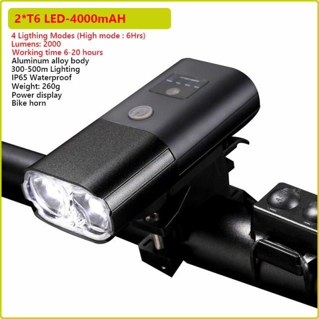 Ultra Bright Bicycle Light USB Rechargeable LED Bike Headlight Waterproof Bike Flashlight USB Rechargeable Bike Lights Front And Back 8 LED Bicycle Lights Front 5 Light Modes 15-30 Hours Working Time Stevvex
