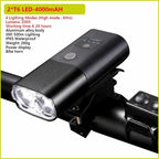 Ultra Bright Bicycle Light USB Rechargeable LED Bike Headlight Waterproof Bike Flashlight USB Rechargeable Bike Lights Front And Back 8 LED Bicycle Lights Front 5 Light Modes 15-30 Hours Working Time Stevvex