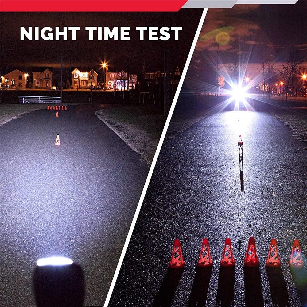 Ultra Bright Bicycle Light USB Rechargeable LED Bike Headlight Waterproof Bike Flashlight USB Rechargeable Bike Lights Front And Back 8 LED Bicycle Lights Front 5 Light Modes 15-30 Hours Working Time Stevvex