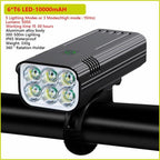 Ultra Bright Bicycle Light USB Rechargeable LED Bike Headlight Waterproof Bike Flashlight USB Rechargeable Bike Lights Front And Back 8 LED Bicycle Lights Front 5 Light Modes 15-30 Hours Working Time Stevvex