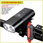 Ultra Bright Bicycle Light USB Rechargeable LED Bike Headlight Waterproof Bike Flashlight USB Rechargeable Bike Lights Front And Back 8 LED Bicycle Lights Front 5 Light Modes 15-30 Hours Working Time Stevvex
