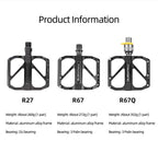 Ultralight 3 Bearings Pedal Bicycle Bike Pedal Anti-slip Footboard Bearing Quick Release Aluminum Alloy Bike Accessories Mountain Bike Pedals Non-Slip Lightweight Pedals Aluminum Alloy Sealed Bearing For Road Mountain Stevvex