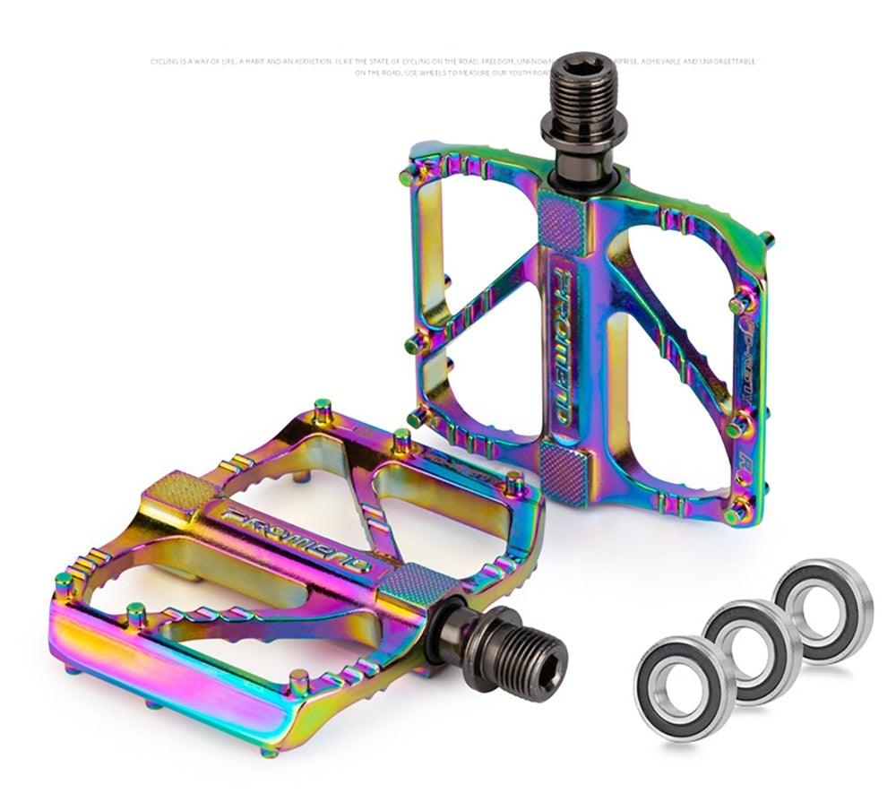 Ultralight 3 Bearings Pedal Bicycle Bike Pedal Anti-slip Footboard Bearing Quick Release Aluminum Alloy Bike Accessories Mountain Bike Pedals Non-Slip Lightweight Pedals Aluminum Alloy Sealed Bearing For Road Mountain Stevvex