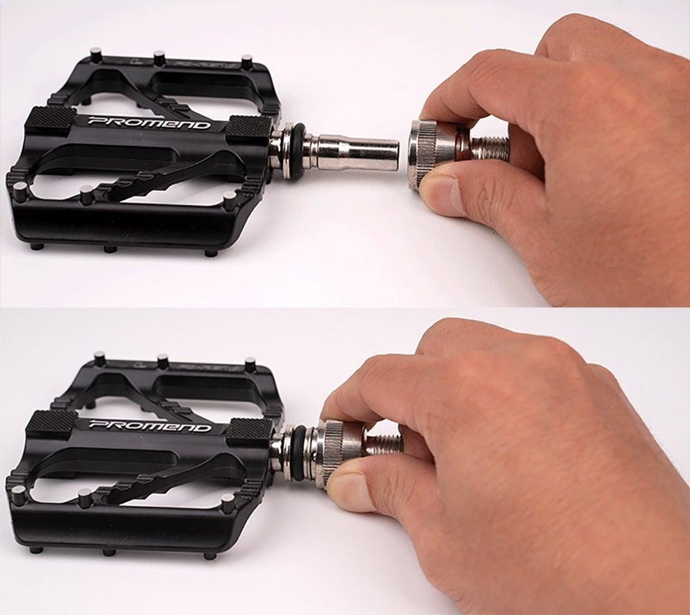 Ultralight 3 Bearings Pedal Bicycle Bike Pedal Anti-slip Footboard Bearing Quick Release Aluminum Alloy Bike Accessories Mountain Bike Pedals Non-Slip Lightweight Pedals Aluminum Alloy Sealed Bearing For Road Mountain Stevvex
