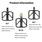 Ultralight 3 Bearings Pedal Bicycle Bike Pedal Anti-Slip Footboard Bearing Quick Release Aluminum Alloy Bike Accessories Non-Slip Mountain Bike Pedals Bicycle Platform Flat Pedals Aluminum Alloy Sealed Bearing Cycling Pedals Stevvex