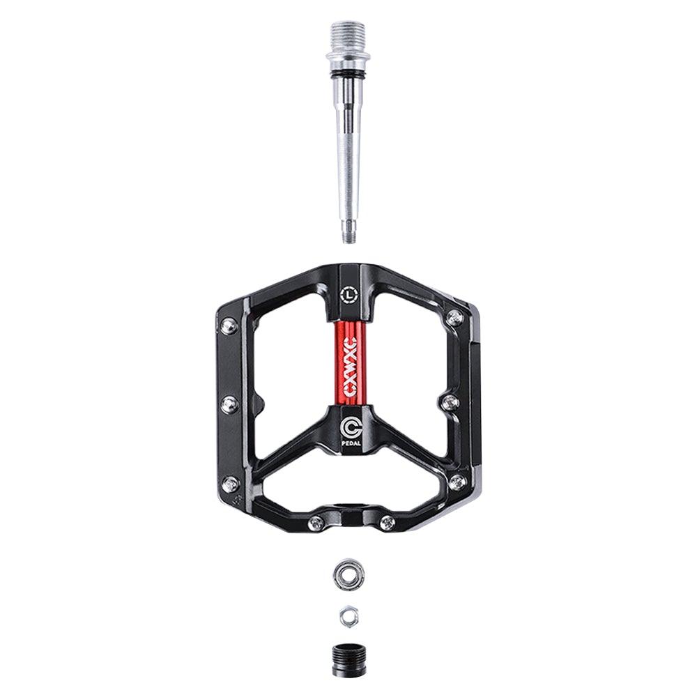 Ultralight Bicycle Pedal Road Flat Anti-slip Cycling Pedal Wide 3 Sealed Bearings Pedals Bicycle Accessories Bike Pedals Bearings Pedals for Bicycle Lightweight Bicycle Pedals For Road Bikes Stevvex