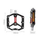 Ultralight Bicycle Pedal Road Flat Anti-slip Cycling Pedal Wide 3 Sealed Bearings Pedals Bicycle Accessories Bike Pedals Bearings Pedals for Bicycle Lightweight Bicycle Pedals For Road Bikes Stevvex