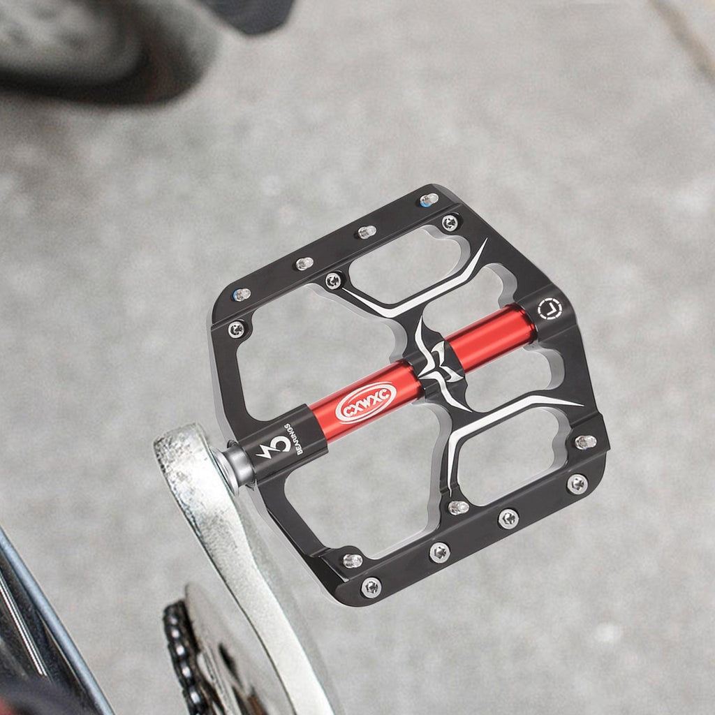 Ultralight Bicycle Pedal Road Flat Anti-slip Cycling Pedal Wide 3 Sealed Bearings Pedals Bicycle Accessories Bike Pedals Bearings Pedals for Bicycle Lightweight Bicycle Pedals For Road Bikes Stevvex