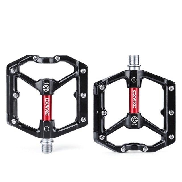 Ultralight Bicycle Pedal Road Flat Anti-slip Cycling Pedal Wide 3 Sealed Bearings Pedals Bicycle Accessories Bike Pedals Bearings Pedals for Bicycle Lightweight Bicycle Pedals For Road Bikes Stevvex